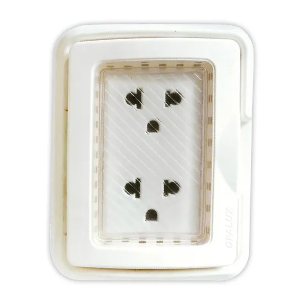 HIDROBOX + DADO PARA TOMA UNIVERSAL DOBLE KF OPALUX