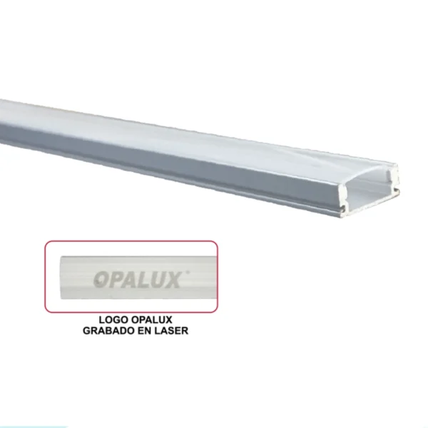 PERFIL ALUMINIO BLANCO OPALUX