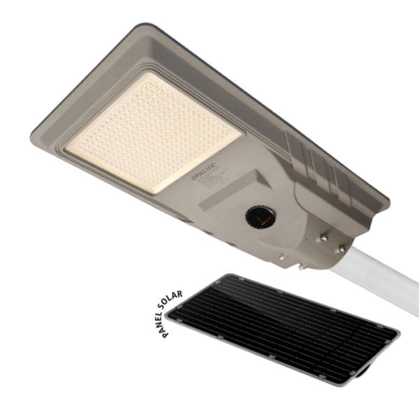 OP-SL913-500CW LUMINARIA SOLAR LED 500W CON SENSOR RADAR Y FOTOCELDA OPALUX
